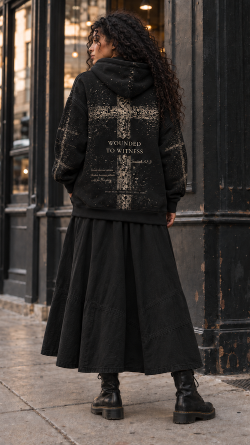 Wounded to Witness Aftermath Hoodie back view